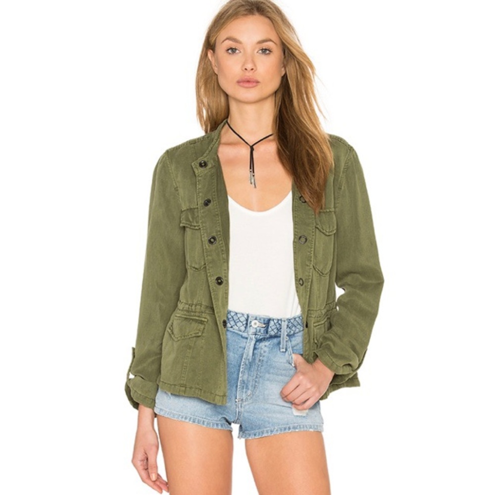 Anthropology Sanctuary green military jacket S